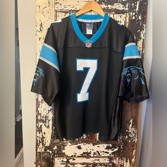NFL PRO LINE Carolina Panthers KYLE ALLEN #7 youth Large. NFL Football. - Picture 1 of 7